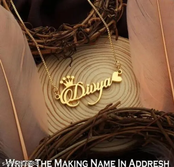 Yellow_&_Gold_Customized_Personalised_Single_Name_Necklace_With_Crown_Heart_Star_Pendant_Keychain_With_Ur_Name_Or_Love_One_Name_With_24K_Gold_Plating_And_Lazer_Engraved_Finish_Your_Name_Address_First_(Name)_For_Women