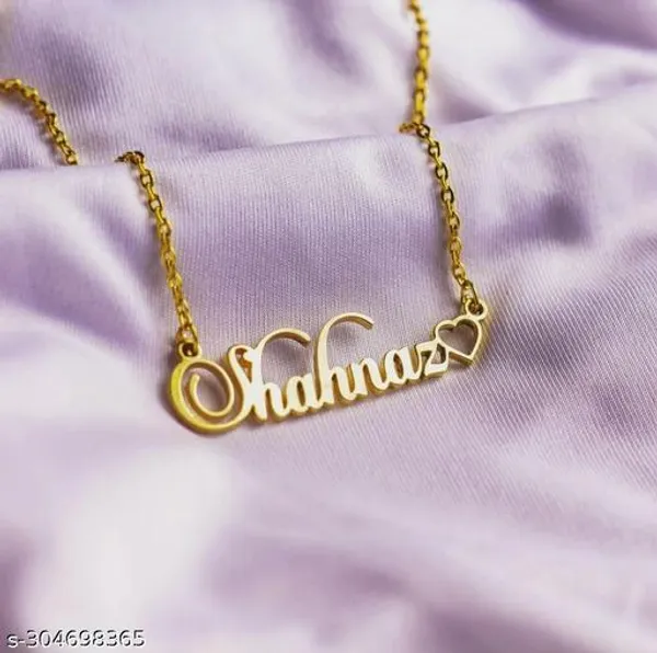 Yellow_&_Gold_Name_Necklace_With_Heart_For_Women
