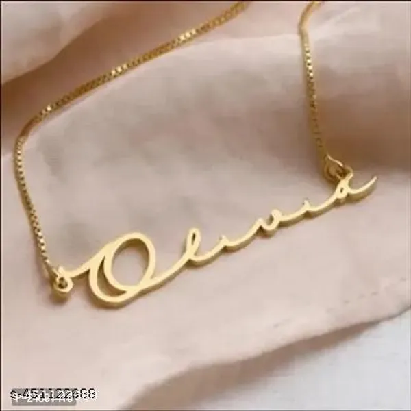 Yellow_&_Gold_Customized_Personalised_Single_Name_Necklace_With_Crown_For_Women