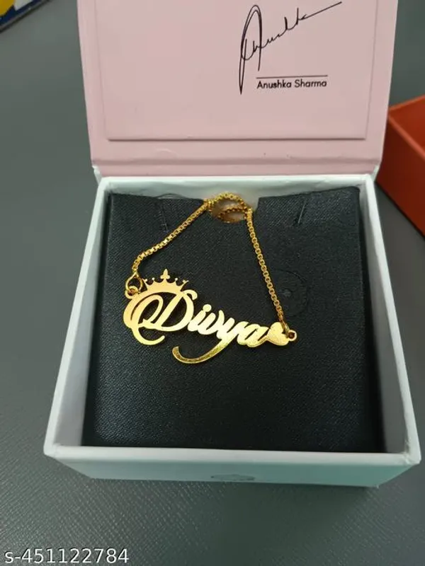 Yellow_&_Gold_Customized_Personalised_Single_Name_Necklace_With_Crown_For_Women
