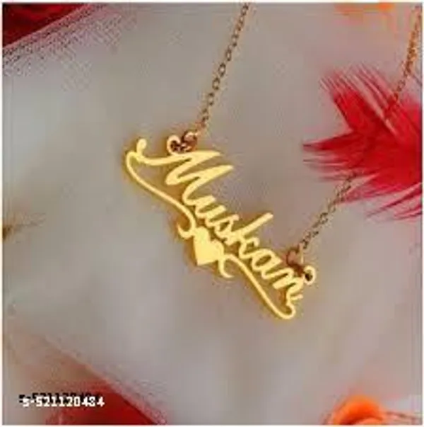 Yellow_&_Gold_Customized_Personalised_Single_Name_Necklace_With_Crown_For_Women