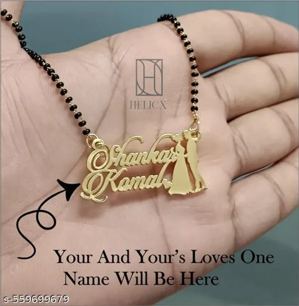 Yellow_&_Gold_Customized_Personalised_Couple_Name_Mangalsutra_With_Crown_Heart_Star_Pendant_Keychain_With_Ur_Name_Or_Love_One_Name_With_24K_Gold_Plating_And_Engraved_Finish_Your_Name_Address_First_(Name)_For_Women