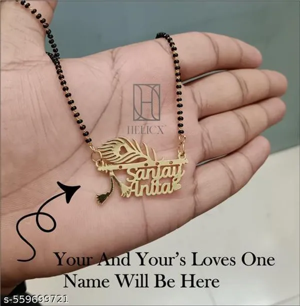 Yellow_&_Gold_Customized_Personalised_Couple_Name_Mangalsutra_With_Crown_Heart_Star_Pendant_Keychain_With_Ur_Name_Or_Love_One_Name_With_24K_Gold_Plating_And_Engraved_Finish_Your_Name_Address_First_(Name)_For_Women