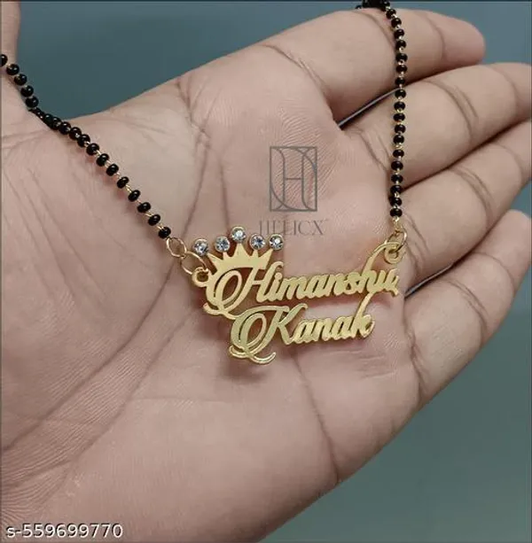 Yellow_&_Gold_Customized_Personalised_Couple_Name_Mangalsutra_With_Crown_Heart_Star_Pendant_Keychain_With_Ur_Name_Or_Love_One_Name_With_24K_Gold_Plating_And_Engraved_Finish_Your_Name_Address_First_(Name)_For_Women