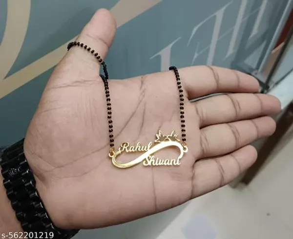 Yellow_&_Gold_Customized_Personalised_Couple_Name_Mangalsutra_With_Crown_Heart_Star_Pendant_Keychain_With_Ur_Name_Or_Love_One_Name_With_24K_Gold_Plating_And_Engraved_Finish_Your_Name_Address_First_(Name)_For_Women