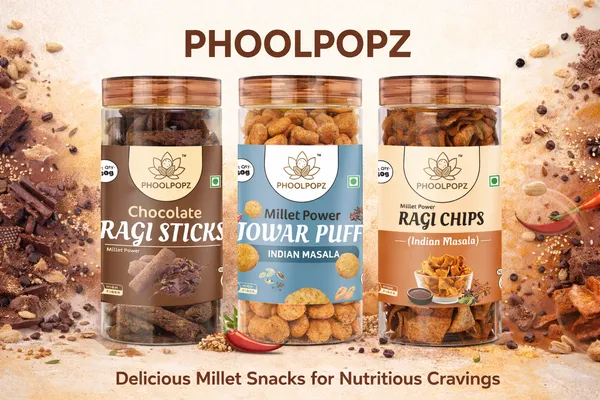 PHOOLPOPZ_Millet_Snacks_Combo_(Chocolate_Ragi_Sticks,_Jowar_Puffs_Indian_Masala_&_Ragi_Chips)_|_Healthy_Multigrain_Snacks_|_High_Fiber,_Crunchy_&_Tasty_|_No_Maida_|_100g_Each_(Pack_of_3)