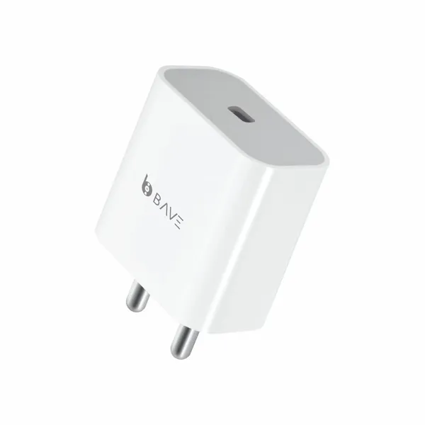 BAVE_20W_Pd_Type_C_Mobile_Charger_Adapter,_Fast_Charging_for_Android_Compatible_with_iPhone_15/14/13,/12/11/X_&_Pro,_Max_Series_&_Other_Type_C_Enabled_Devices,_Pd_Technology,White