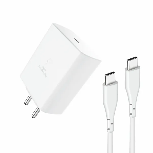45W_Super_Fast_Charger_With_Type-C_Cable_|Compatible_With_Samsung_S25_Ultra/S25+,_S23_Ultra/S23+,_S22_Ultra/S22+,_Note10+,_A91,_A56_5G,_M55,_Tab_S9,_Fold,_Flip_|_Bis_Certified_|_White