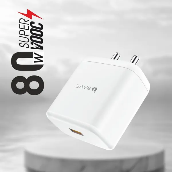 BAVE_80W_Supervooc_Charger_With_Cable_|_USB-A_Power_Adapter_|_Fast_Charging_Wall_Plug_|_Compatible_With_Oppo,_OnePlus,_Android_Devices_|_Compact_Travel_Charger_For_Home_&_Office_Use,_White