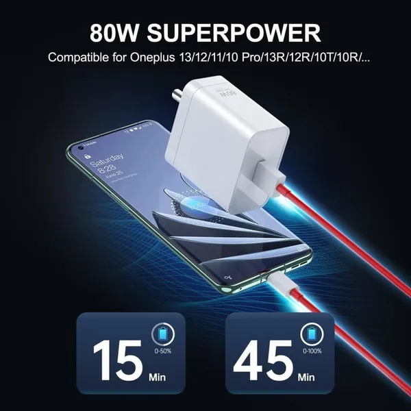BAVE_80W_Supervooc_Charger_With_Cable_|_USB-A_Power_Adapter_|_Fast_Charging_Wall_Plug_|_Compatible_With_Oppo,_OnePlus,_Android_Devices_|_Compact_Travel_Charger_For_Home_&_Office_Use,_White