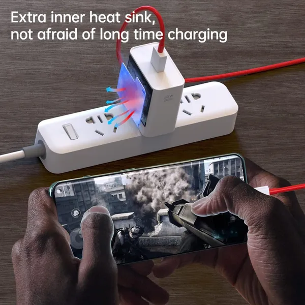 BAVE_100W_Supervooc_Fast_Charger_with_Type-C_Cable_|_100W_Charger_Compatible_with_Oneplus,_Oppo,_Realme,_Honor,_Redmi,_Xiaomi,_Poco,_Iqoo_&_All_Type-C_Phones_|_Supports_Dash,_Warp,_Vooc_&_More