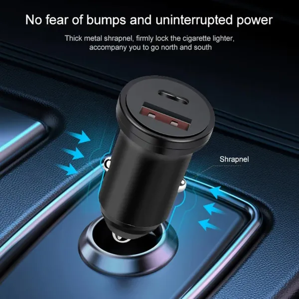 BAVE_145W_Flash_Charge_100W_Supervooc_+45W_Pd/Pps_Car_Charger,_Bis_Certified,_Dual_Port_Fast_Smart_Car_Charger,_Compatible_with_Smartphones,_Laptops,_USB_Devices_+USB_C_Cable_(Black_Matte)