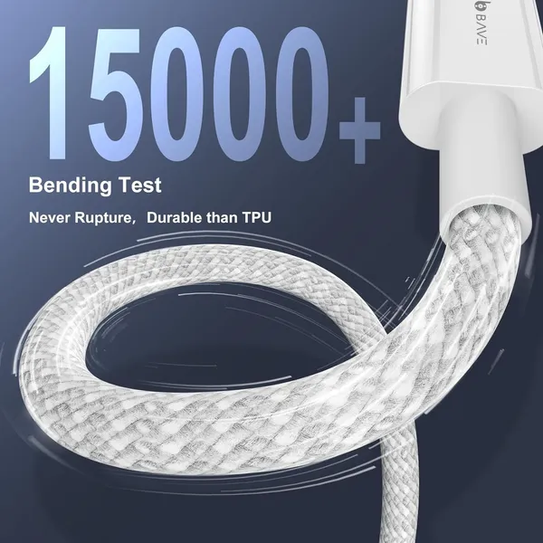 BAVE_Type-C_to_Lighting_Cable_|_Fast_Charging_Nylon_Braided_|_Compatible_with_iPhone_14,_13,_12,_11,_XS,_XR,_X,_8,_SE,_iPad_|_Durable_Tangle-Free_Cord_|_Quick_Charge_Support_(White)