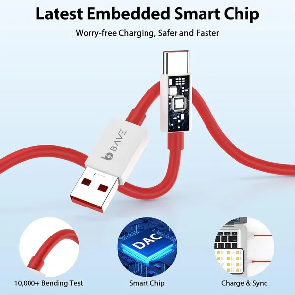 BAVE_65W_SuperVOOC_Fast_Charging_Cable_|_USB-A_to_Type-C_|_Compatible_with_OnePlus,_Realme,_Oppo,_Redmi,_Xiaomi,_POCO,_iQOO_&_More_|_Supports_Warp,_Dart,_Dash,_VOOC,_SuperVOOC,_RED