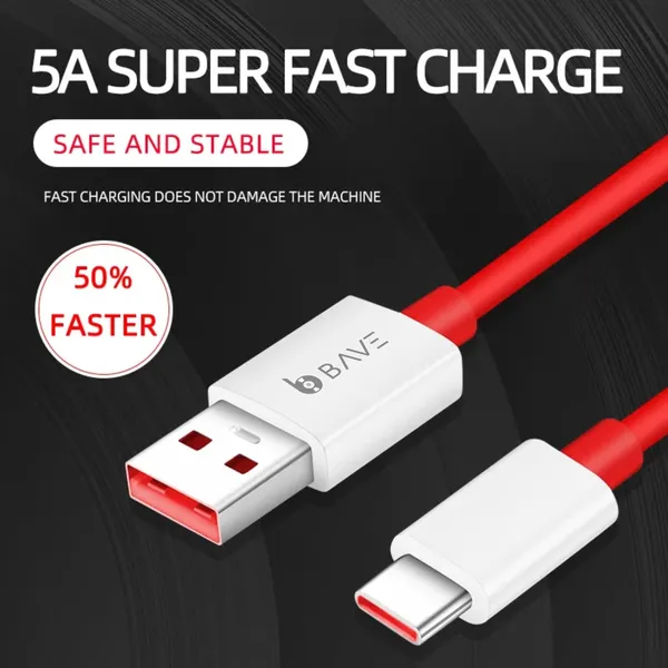 BAVE_80W_Fast_USB_to_Type_C_SuperVooc/Dash_Fast_Charging_Charger_Cable_Compatible_for_Oneplus_13/13r12/12r/11/11r/10r,10t,10,10_pro,9_Pro,8,8T,7t,7t_Pro,6,Nord,4,3,2,2t,Ce2Lite,Ce3_lite_and_More.