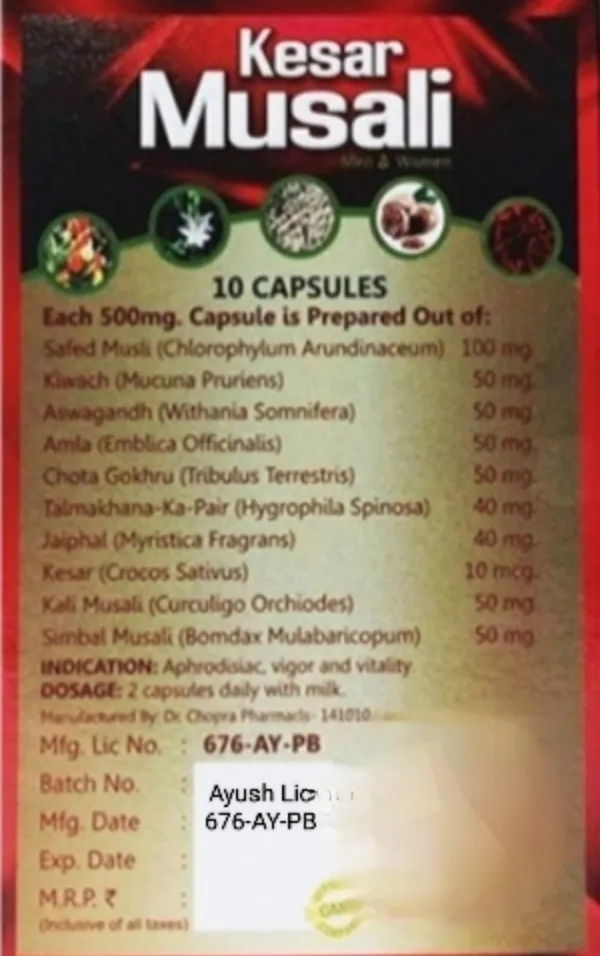 Pack_Of_3*10_=_30_Caps,_Kesar_Musali_Ayurvedic_Wellness_Capsules