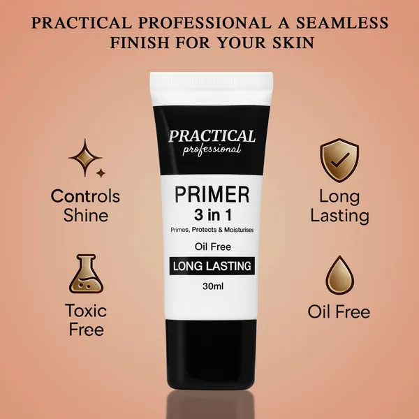 PRC_Practical_Professional_3-In-1_Face_Primer_Makeup_Base,_Oil_Free_,_Primes_,_Protects_&_Moisturizer-_For_Smooth,_Radiant_Skin_Pack_Of_4