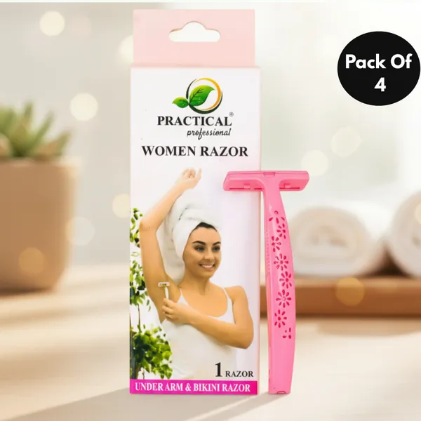 PRC__Practical_Disposable_Hair_Removal_Razor_For_Women_Perfect_For_Legs,_Arms_&_And_Bikini_Line_2_Blade_Shaving_Razor_Pack_Of_4