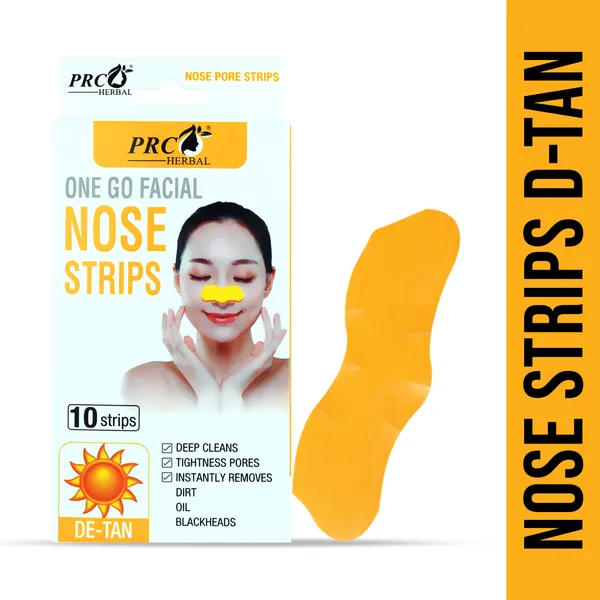 PRC_HERBAL_Nose_Pore_Strips_D-Tan_For_Blackhead_Removal_And_Pore_Tightening_Herbal_Deep_Cleansing_Nose_Pore_Strips_Removes_Dirt,_Oil_&_Whiteheads_(Each_Pack_Contain_10_Strips)_Pack_Of_2
