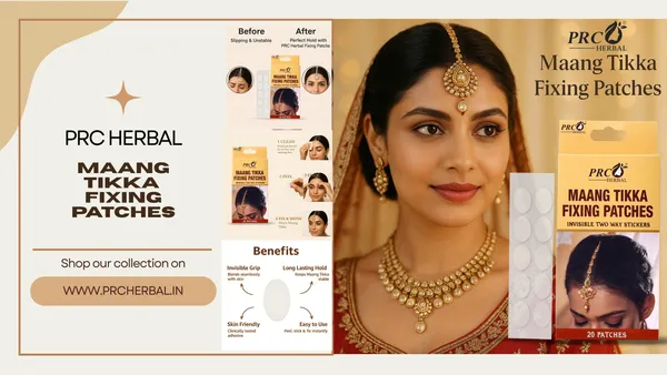 PRC_HERBAL_Transparent_Maang_Tikka_+_Earlobe_Support_Patch_Combo_|_Strong_Hold_|_Skin-Friendly_(80_Patches)