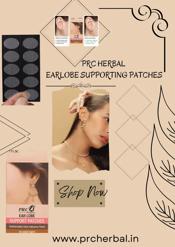 PRC_HERBAL_Transparent_Maang_Tikka_+_Earlobe_Support_Patch_Combo_|_Strong_Hold_|_Skin-Friendly_(80_Patches)