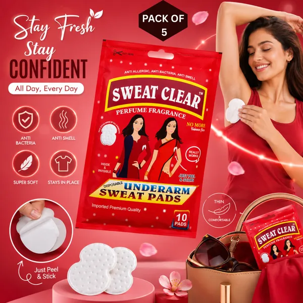 PRC_Sweat_Clear_Disposable_Underarm_Sweat_Pads_(50_PADS)_For_Women_&_Men,_Folded,_Sweat_Absorbent,_Stain_Proof,_With_Anti-Bacterial_Technology,_Bad_Odour_Control,_Skin_Friendly,_Safe_On_Any_Type_Of_Fabrics_(Each_Pack_Contain_10_Pads)_Pack_Of_6