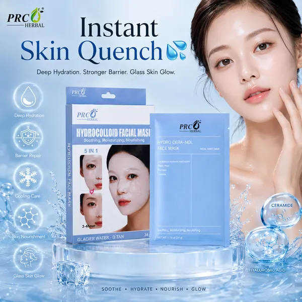 PRC_Herbal_Hydro-Collagen_Overnight_Face_Mask_PACK_OF_4|_Korean_Glass_Skin_Hydrogel_Mask_for_Deep_Hydration,_Pigmentation,_Anti-Aging_&_Pore_Minimizing_|_Hyaluronic_Acid,_Niacinamide,_Water_&_D-Tan,_34_gms_(pack_of_1)