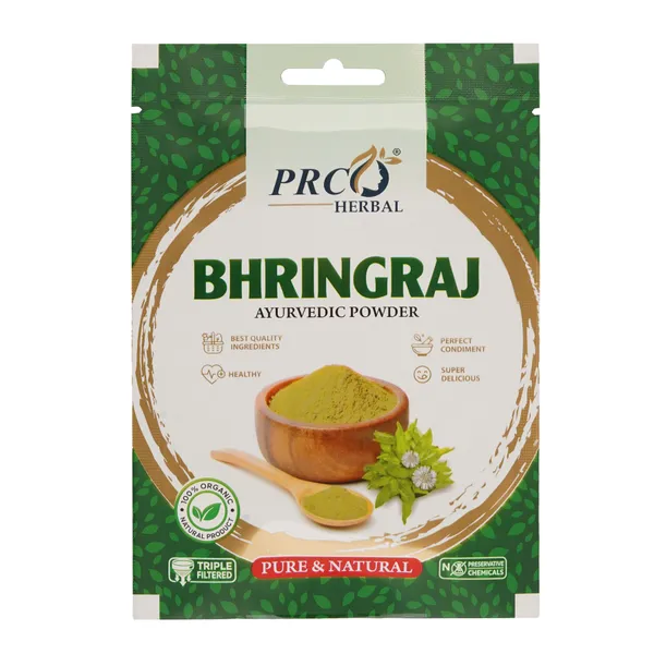 PRC_HERBAL_Bhringraj_Ayurvedic_Powder_|_100%_Pure_Natural_Hair_Growth_&_Scalp_Care_Powder__(40GMS)_(PACK-10)