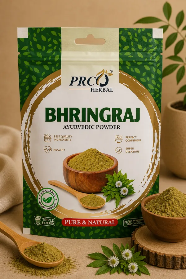 PRC_HERBAL_Bhringraj_Ayurvedic_Powder_|_100%_Pure_Natural_Hair_Growth_&_Scalp_Care_Powder__(40GMS)_(PACK-10)
