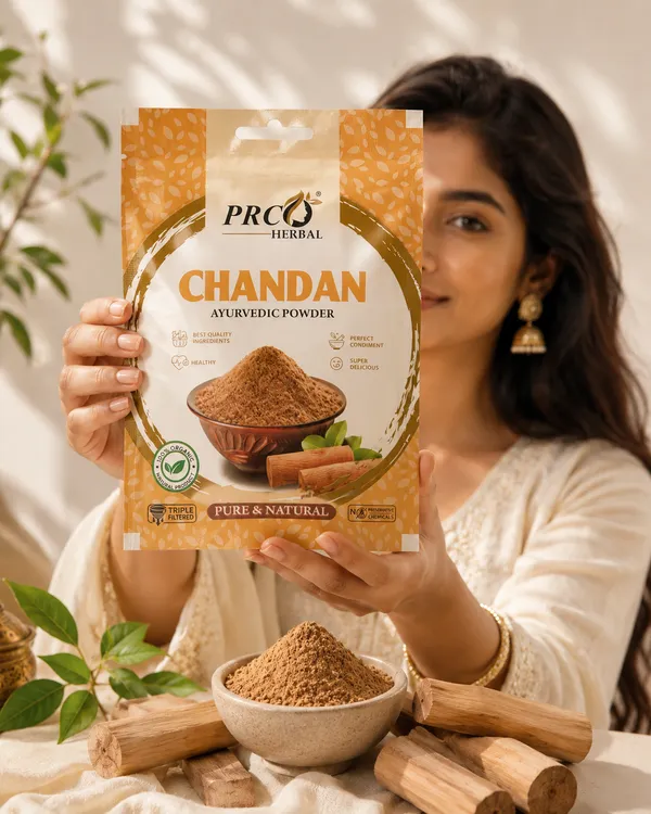 PRC_HERBAL_Chandan_Ayurvedic_Powder_|_100%_Pure_Natural_Sandalwood_Face_&_Skin_Care_Powder_(400Gms)_(Pack_Of_10)