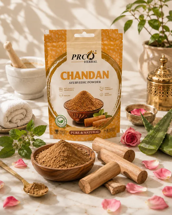 PRC_HERBAL_Chandan_Ayurvedic_Powder_|_100%_Pure_Natural_Sandalwood_Face_&_Skin_Care_Powder_(400Gms)_(Pack_Of_10)