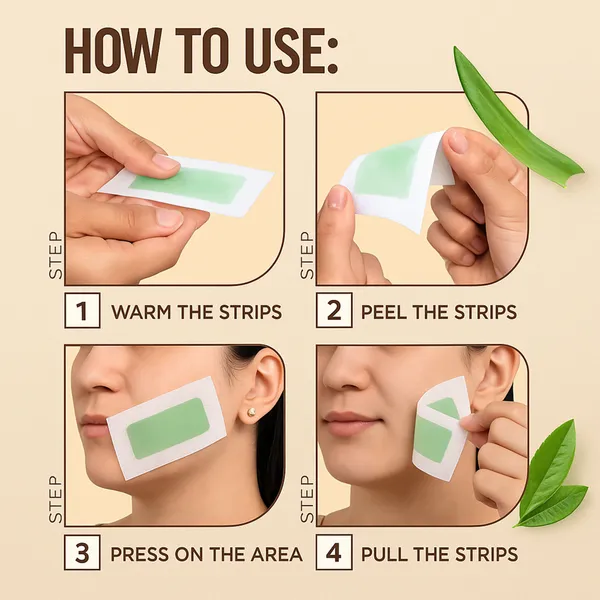 PRC_HERBAL_Facial_Wax_Strips_Extracted_From_ALOEVERA_Gentle_&_Effective_Smooth_Skin_In_Minutes_(Each_Pack_Contains_20_Strips)_Pack_Of_6