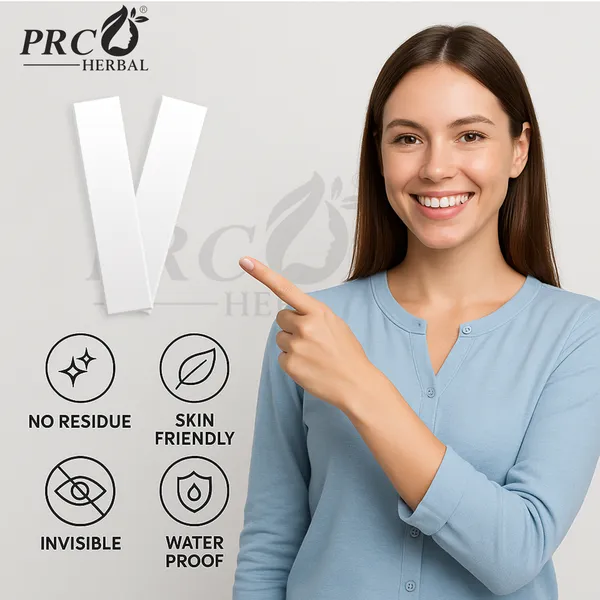 PRC_HERBAL_Fashion_&_Body_Invisible_Double-Sided_Tape_For_Body_&_Clothing,_Hypoallergenic,_Waterproof,_1.27_X_7.62_Cm_Fashion_Strips__(Each_Pack_Contains_30_Strips)_Pack_Of_6