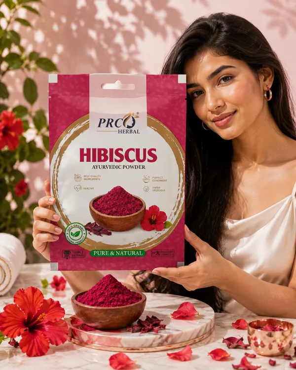 PRC_HERBAL_Hibiscus_Ayurvedic_Powder_|_100%_Pure_Natural_Hibiscus_Hair_&_Skin_Care_Powder_(40GMS)_(PACK-10)