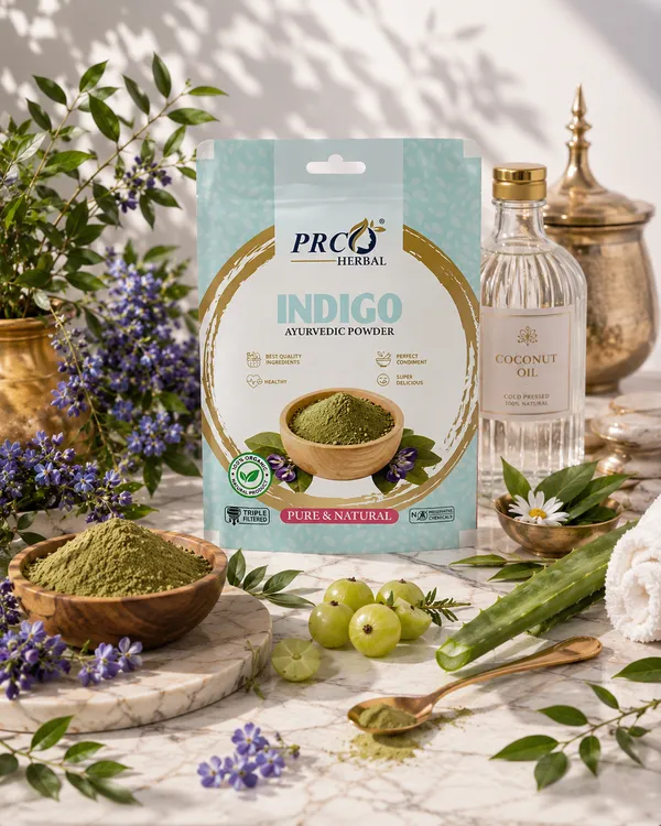 PRC_HERBAL_Indigo_Ayurvedic_Powder_|_100%_Pure_Natural_Herbal_Hair_Colour_&_Hair_Care_Powder_(40GMS)_(PACK-10)