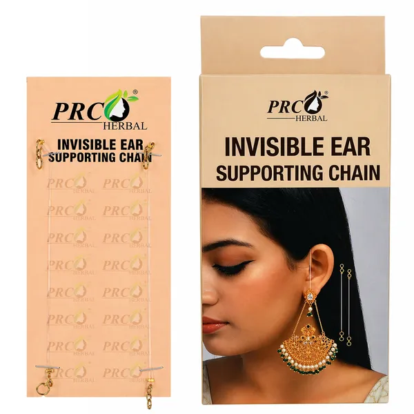 PRC_HERBAL_Invisible_Ear_Supporting_Chain_|_Hidden_Earring_Support_Chain_for_Heavy_Earrings_|_Lightweight,_Comfortable_&_Secure_Fit_(PACK_OF_10)