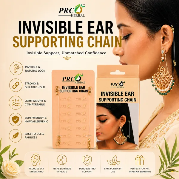 PRC_HERBAL_Invisible_Ear_Supporting_Chain_|_Hidden_Earring_Support_Chain_for_Heavy_Earrings_|_Lightweight,_Comfortable_&_Secure_Fit_(PACK_OF_10)