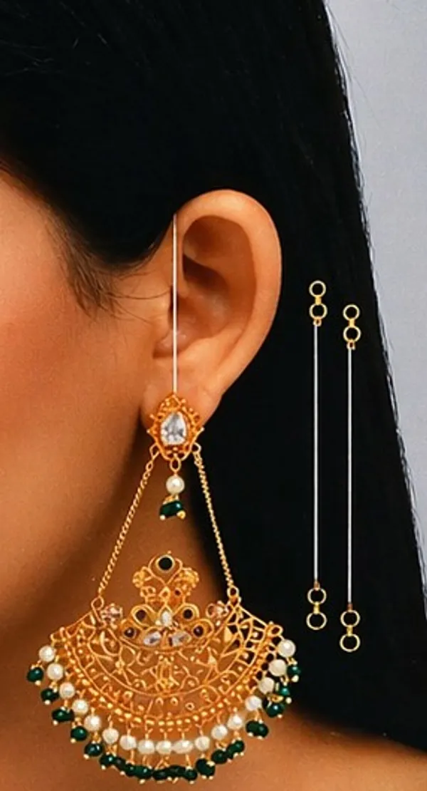PRC_HERBAL_Invisible_Ear_Supporting_Chain_|_Hidden_Earring_Support_Chain_for_Heavy_Earrings_|_Lightweight,_Comfortable_&_Secure_Fit_(PACK_OF_10)