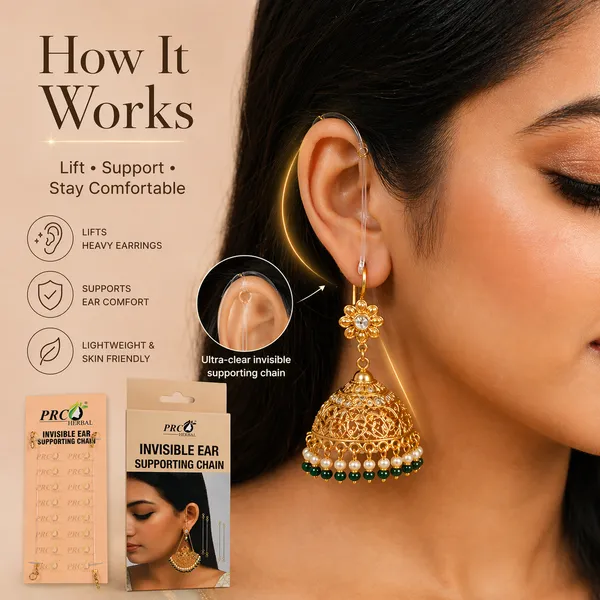 PRC_HERBAL_Invisible_Ear_Supporting_Chain_|_Hidden_Earring_Support_Chain_for_Heavy_Earrings_|_Lightweight,_Comfortable_&_Secure_Fit_(PACK_OF_10)