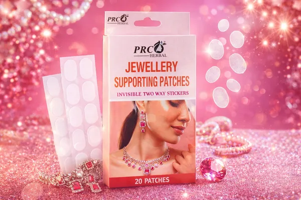 PRC_HERBAL_Jewellery_Supporting_Patches_Pack_Of_5–_Invisible_Two-Way_Adhesive_Stickers_(20_Patches)_|_Strong_Hold_for_Earrings,_Necklaces_&_Fashion_Accessories