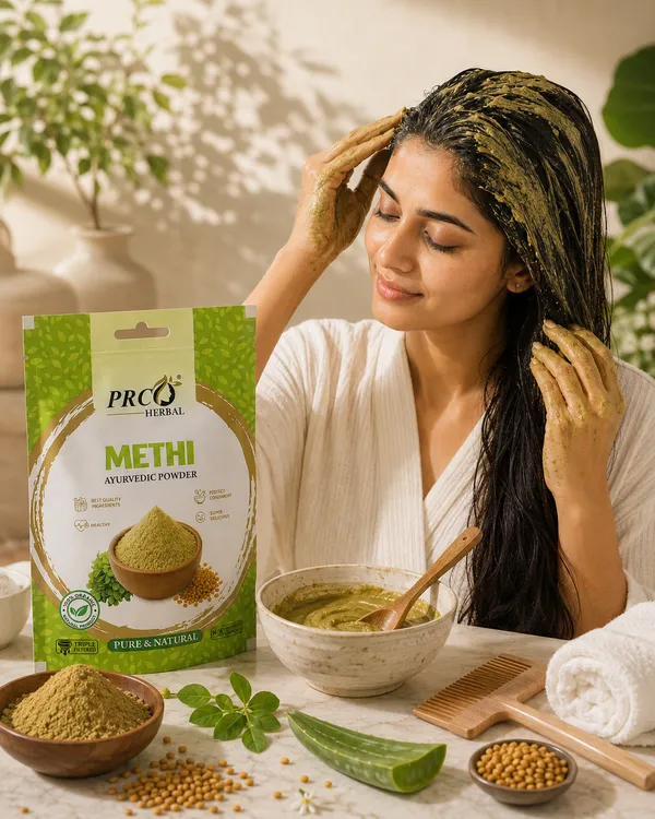 PRC_HERBAL_Methi_Ayurvedic_Powder_|_100%_Pure_Natural_Fenugreek_Hair_Growth_&_Scalp_Care_Powder_(40GMS)_(PACK-10)