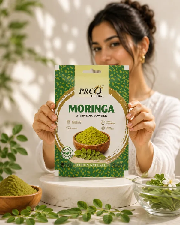 PRC_HERBAL_Moringa_Ayurvedic_Powder_|_100%_Pure_Natural_Moringa_Hair_&_Skin_Care_Powder_(40GMS)_(PACK-10)