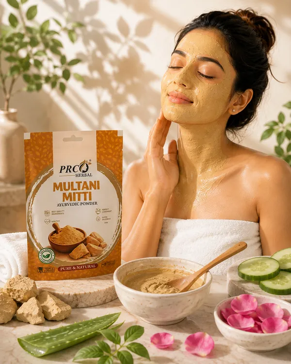PRC_HERBAL_Multani_Mitti_Ayurvedic_Powder_|_100%_Pure_Natural_Fuller's_Earth_Face_&_Skin_Care_Powder_(40GMS)_(PACK-10)