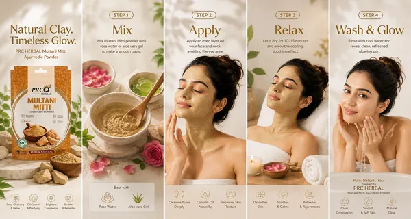 PRC_HERBAL_Multani_Mitti_Ayurvedic_Powder_|_100%_Pure_Natural_Fuller's_Earth_Face_&_Skin_Care_Powder_(40GMS)_(PACK-10)