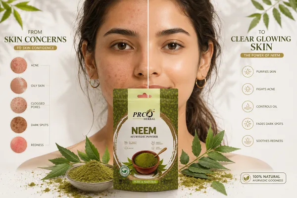 PRC_HERBAL_Neem_Ayurvedic_Powder_|_100%_Pure_Natural_Neem_Hair_&_Skin_Care_Powder_(40GMS)_(PACK-10)