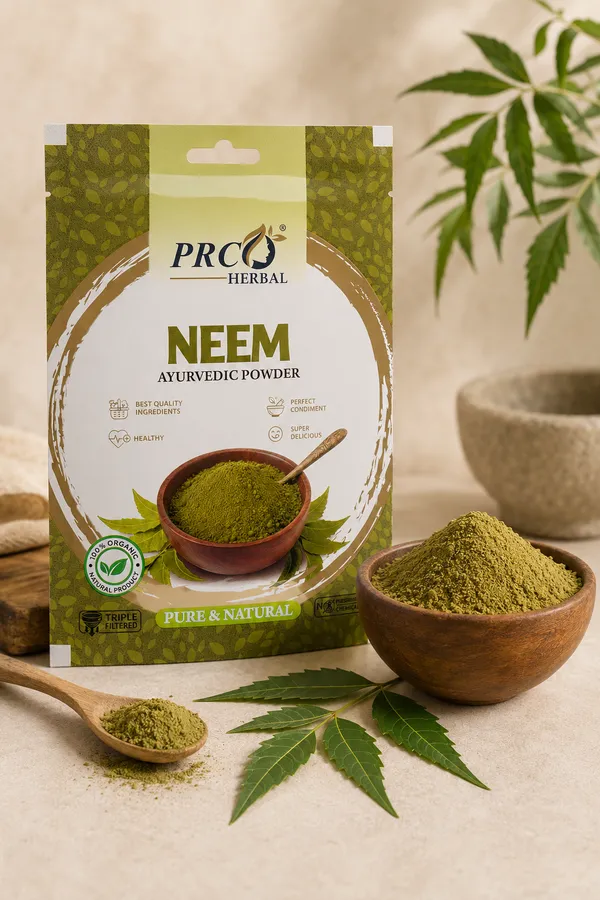 PRC_HERBAL_Neem_Ayurvedic_Powder_|_100%_Pure_Natural_Neem_Hair_&_Skin_Care_Powder_(40GMS)_(PACK-10)