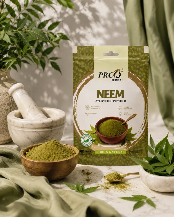 PRC_HERBAL_Neem_Ayurvedic_Powder_|_100%_Pure_Natural_Neem_Hair_&_Skin_Care_Powder_(40GMS)_(PACK-10)