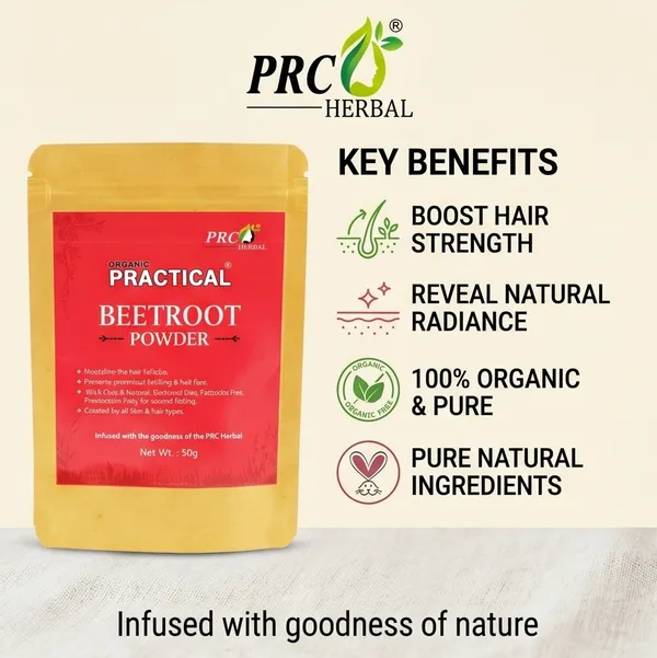 PRC_HERBAL_Organic_Beetroot_Powder_Pack_Of_4_–_100%_Pure_&_Natural_for_Skin,_Hair_&_Health_|_Chemical-Free_Superfood_(50g)_