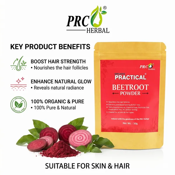 PRC_HERBAL_Organic_Beetroot_Powder_Pack_Of_4_–_100%_Pure_&_Natural_for_Skin,_Hair_&_Health_|_Chemical-Free_Superfood_(50g)_
