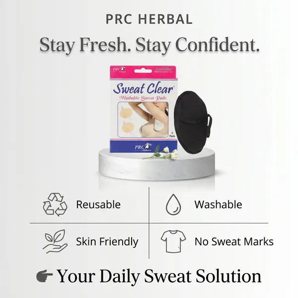 PRC_HERBAL_Sweat_Clear_Washable_Underarm_Sweat_Pads_(Black)_(Pack_of_5)_|_Reusable,_Invisible_Sweat_Protection_|_No_Sweat_Marks_|_Soft_&_Comfortable_All-Day_Wear